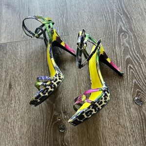 Nine West Floral Strappy Heels